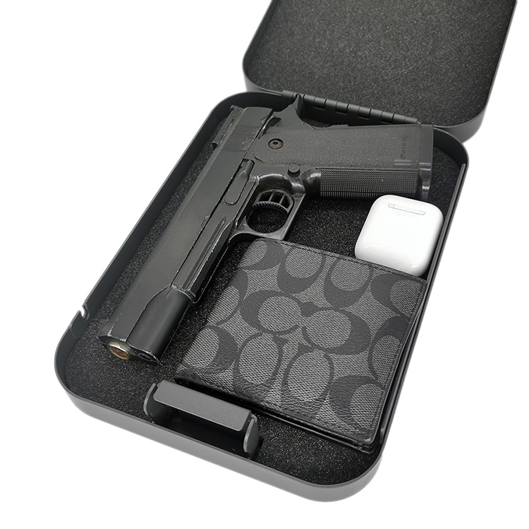 LB013K Lock Box with Key Lock for Full-Size Pistol